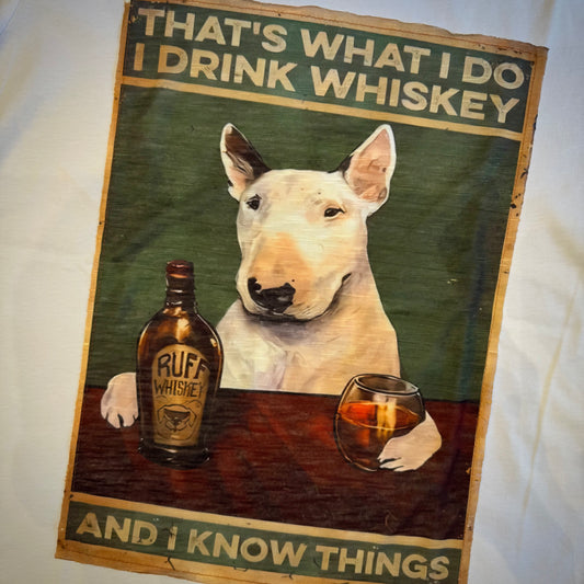 T-Shirt Stampa "Whiskey Bull Terrier"