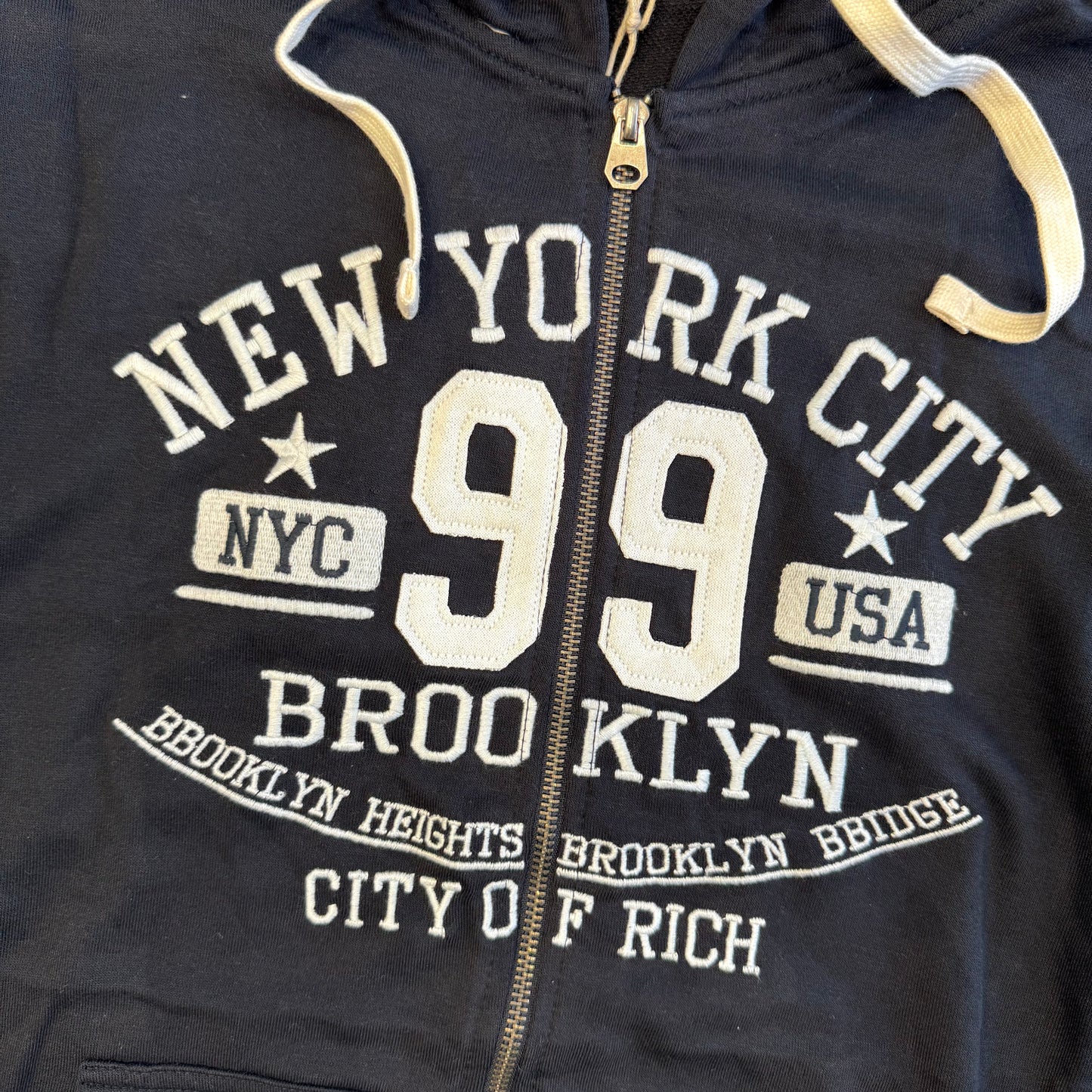 Felpa Zip e Cappuccio "New York 99"