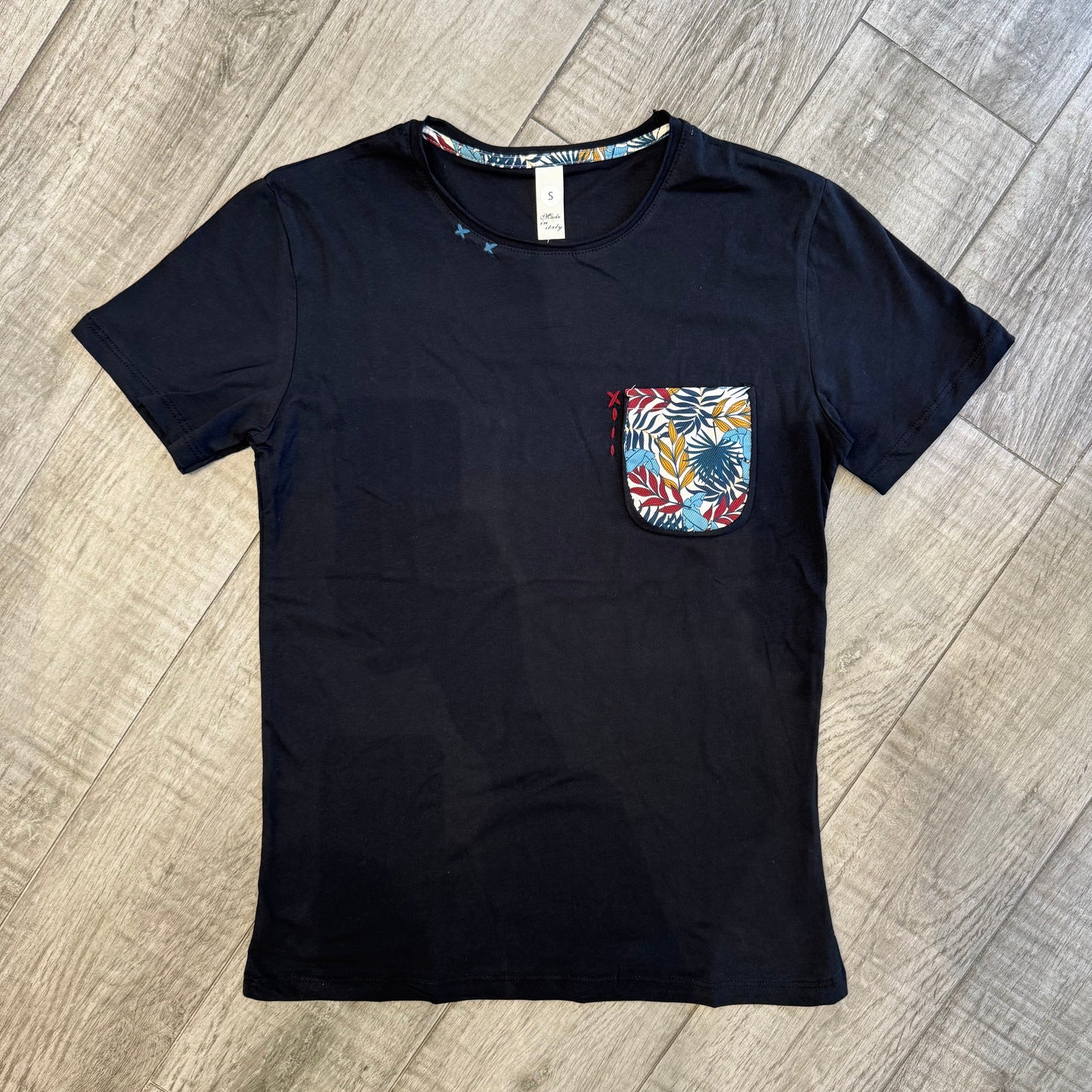 "Patterned Pocket" T-Shirt
