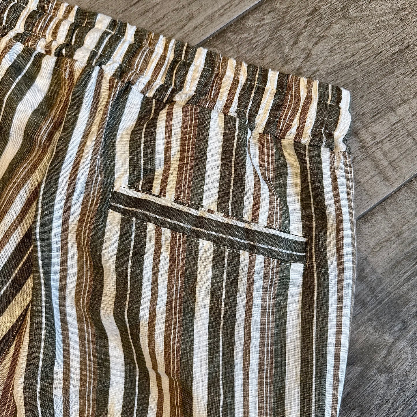 Pantalaccio a Righe Misto Lino