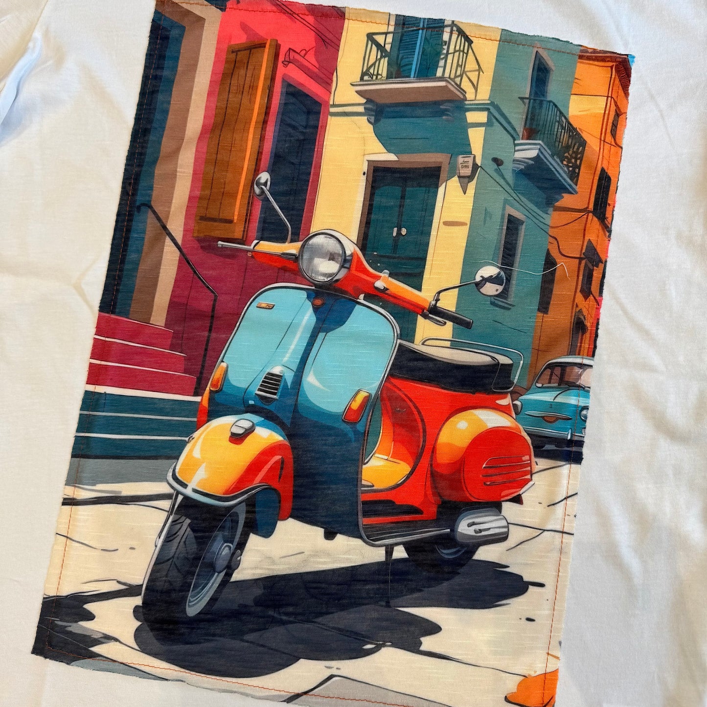T-Shirt Stampa "Vespa in Liguria"