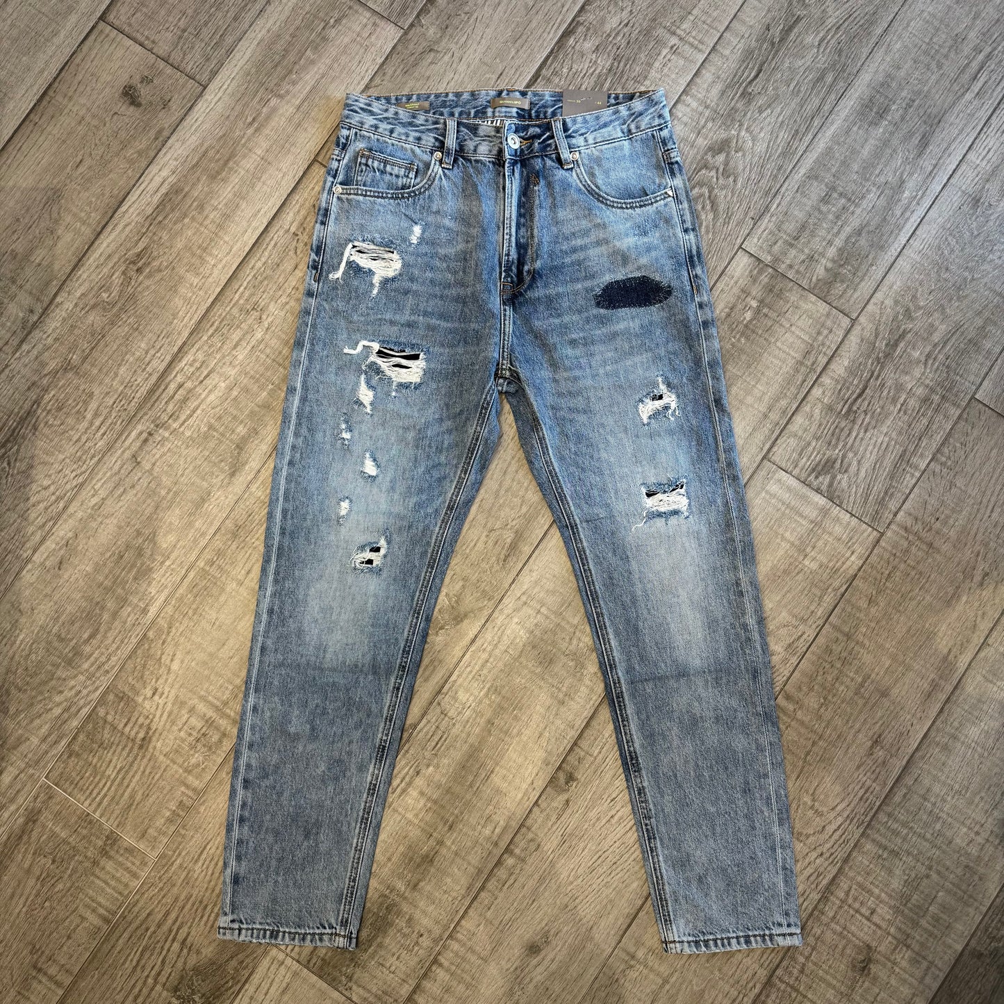 Jeans "Grant" Carrot Fit strappi con toppe GIANNI LUPO (GL6339Q)