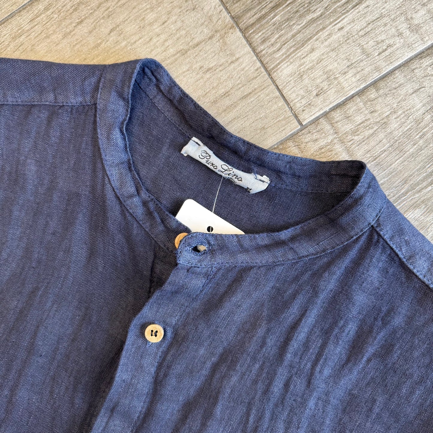 Camicia Coreana Puro Lino