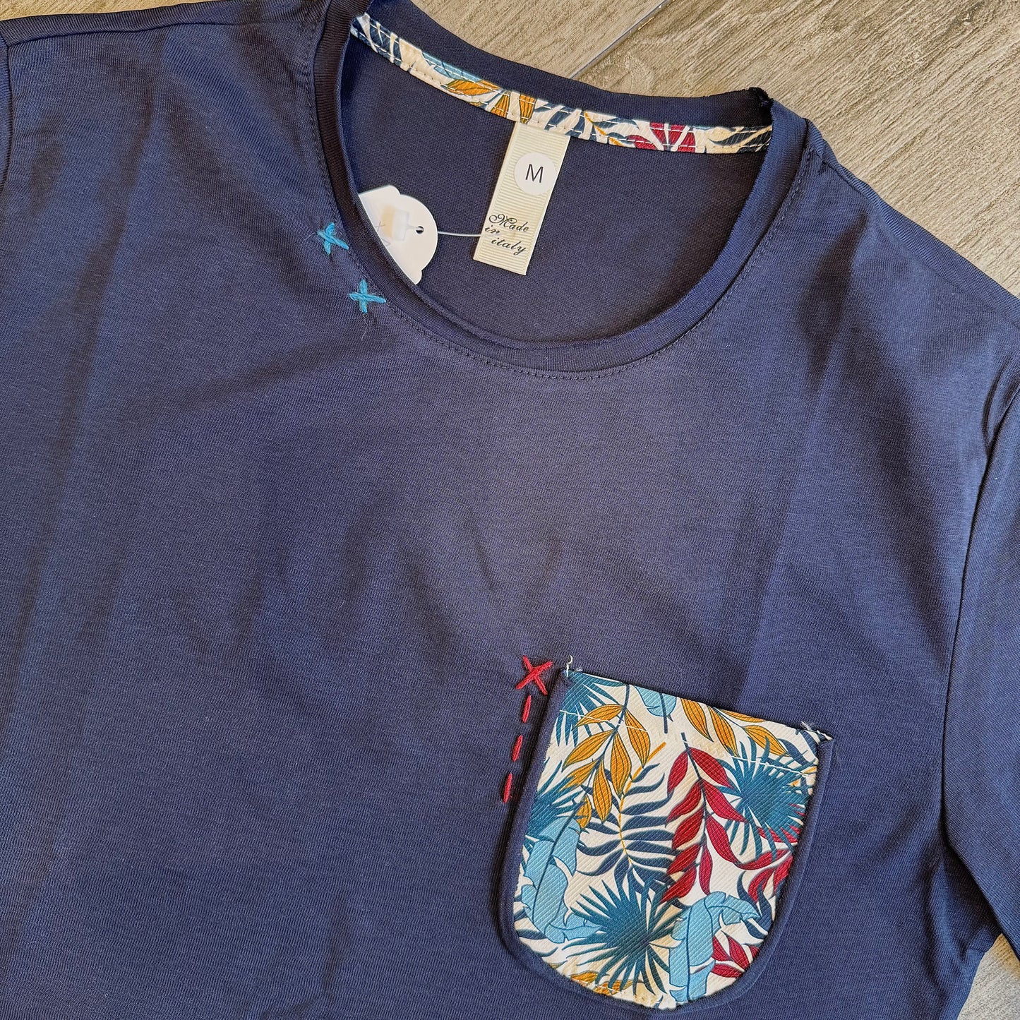 "Patterned Pocket" T-Shirt