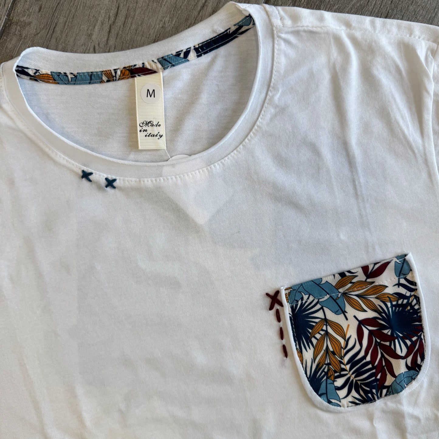 "Patterned Pocket" T-Shirt