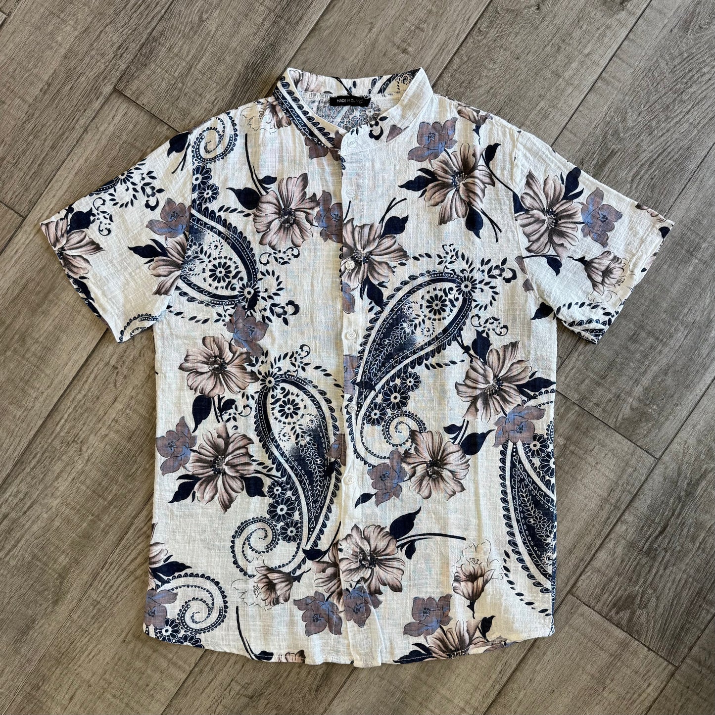Camicia Coreana Fantasia Manica Corta