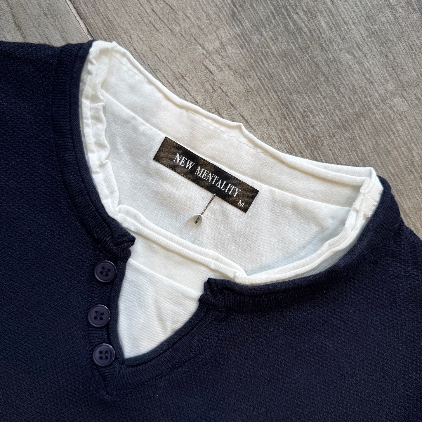 Maglia Serafino Doppio Layer