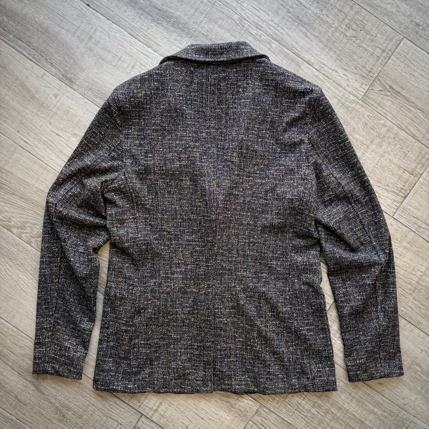 Giacca Black e Fili Multicolor Destrutturata
