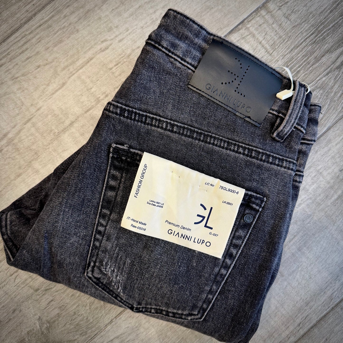 Jeans "DAD" Over Fit Black con micro strappi GIANNI LUPO (GL6365Q)
