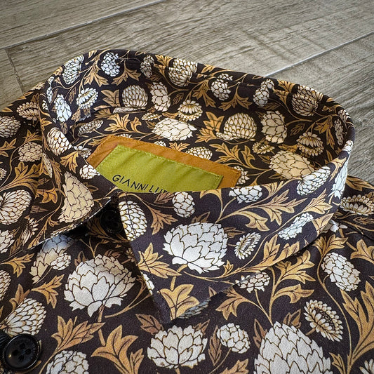 Camicia Fantasia Fiori e Foglie Stilizzate GIANNI LUPO