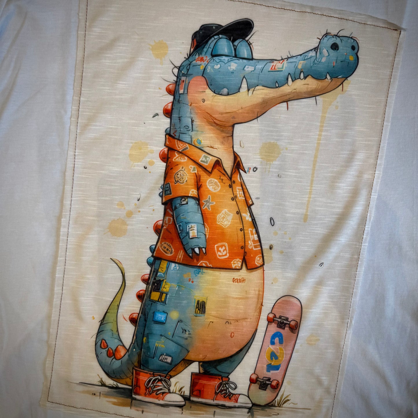T-Shirt Stampa "Skate Croc"