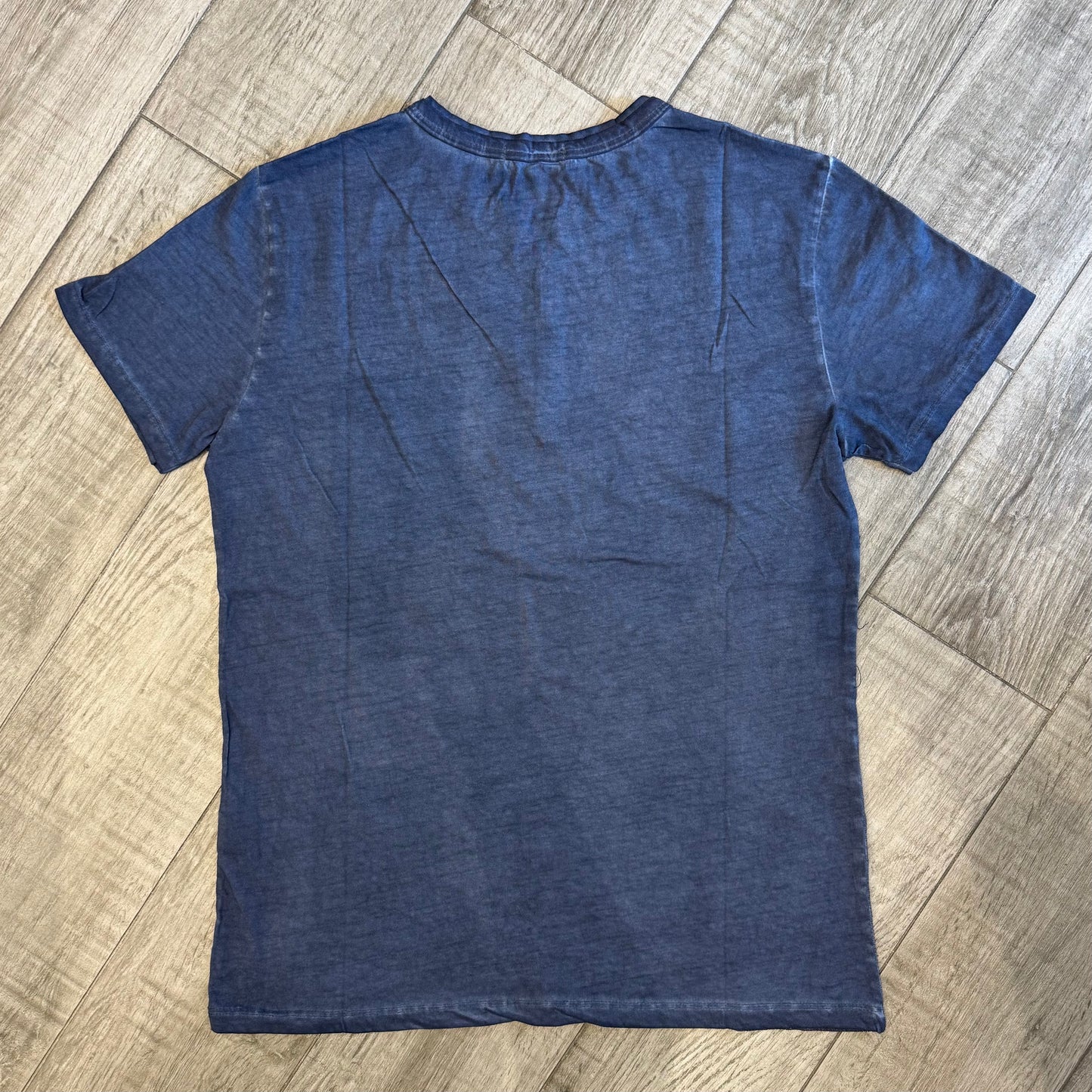 T-Shirt Garza di Cotone a Serafino