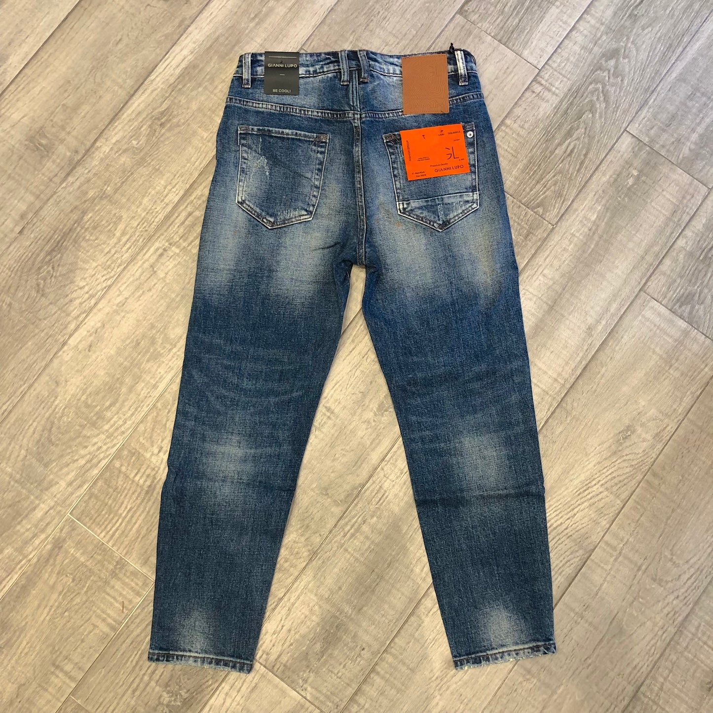 Jeans "Mike" Carrot Fit strappi con toppe camouflage GIANNI LUPO (GL6025Q)