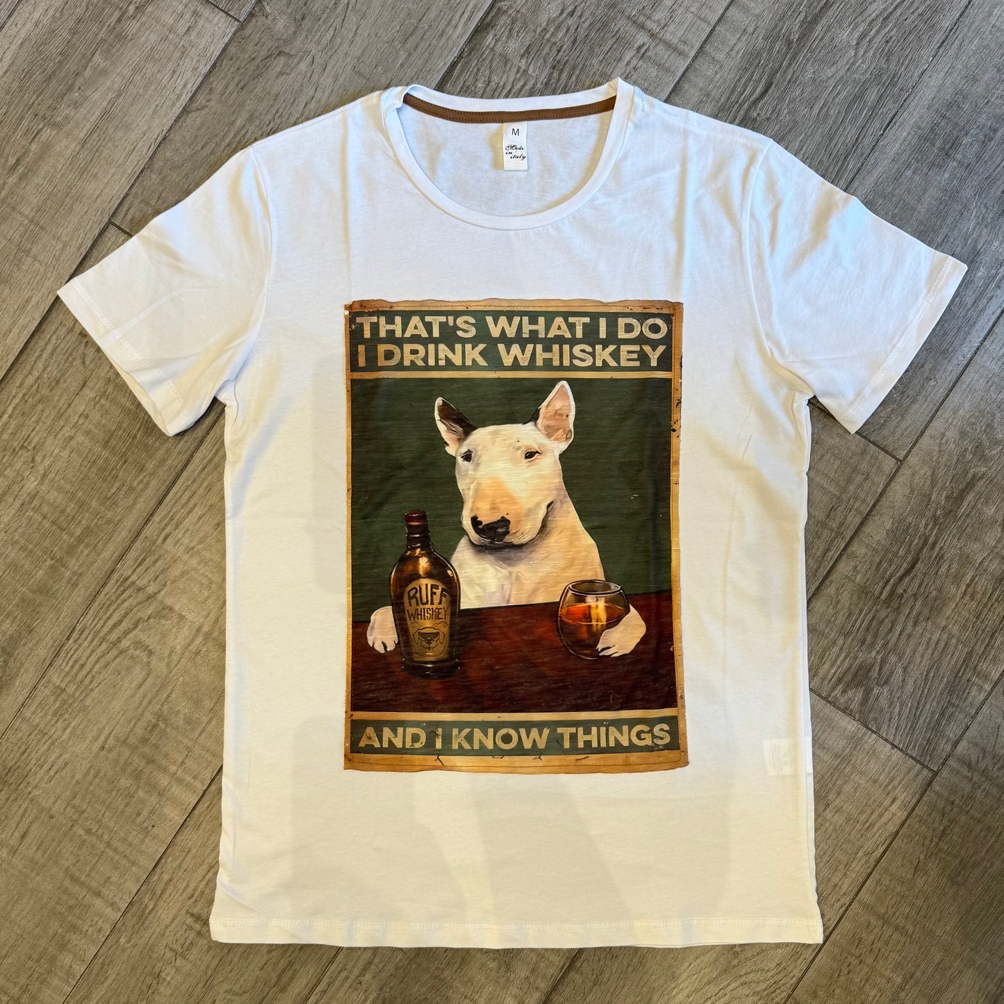 T-Shirt Stampa "Whiskey Bull Terrier"
