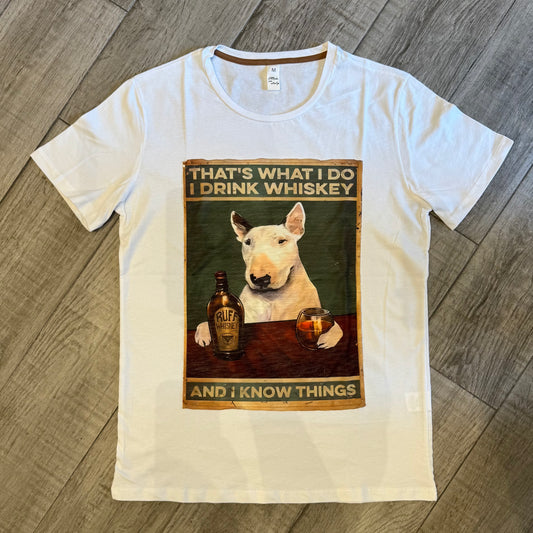 T-Shirt Stampa "Whiskey Bull Terrier"