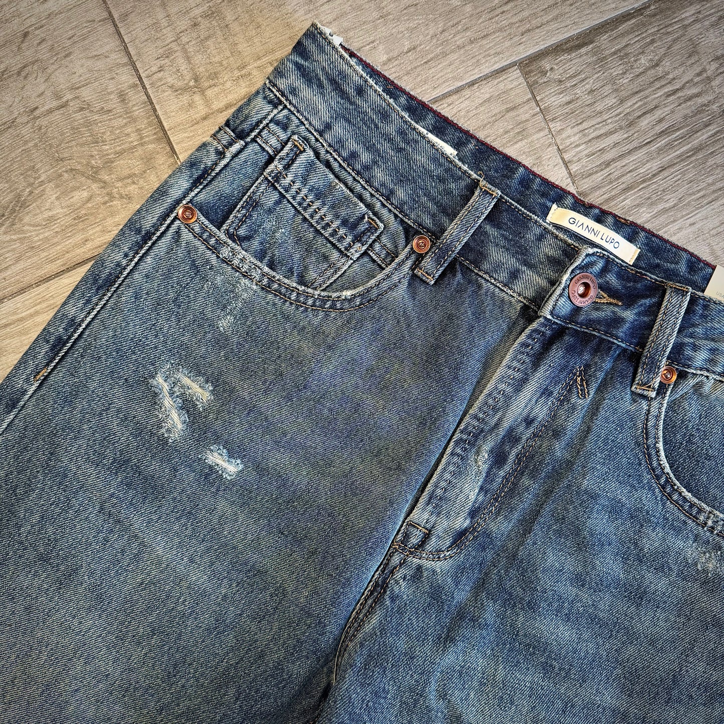 Jeans "Mike" Carrot Fit strappi GIANNI LUPO (GL622Y-F26)