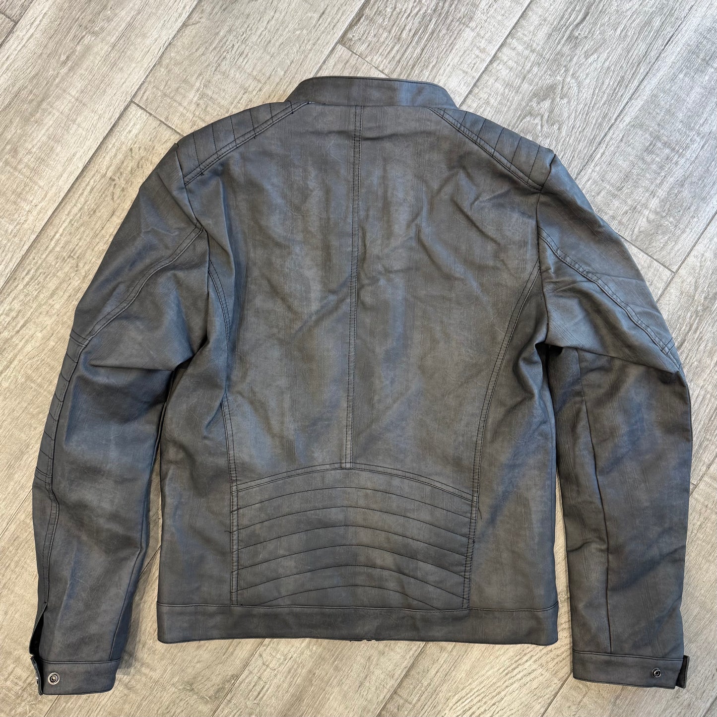 Giubbotto Biker Ecopelle con Cappuccio