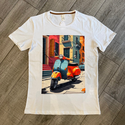 T-Shirt Stampa "Vespa in Liguria"