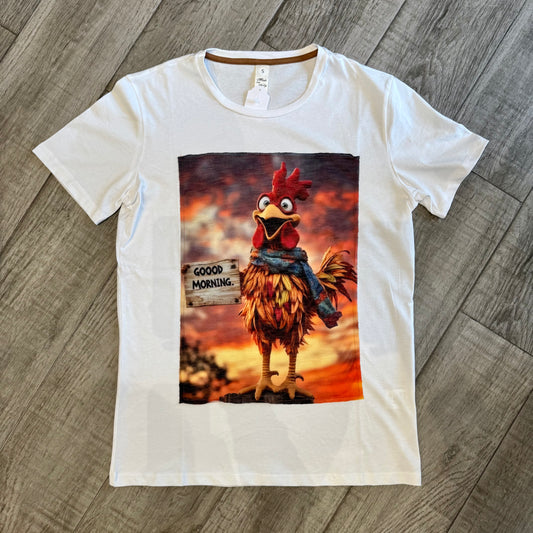 T-Shirt Stampa "Gallo Good Morning"
