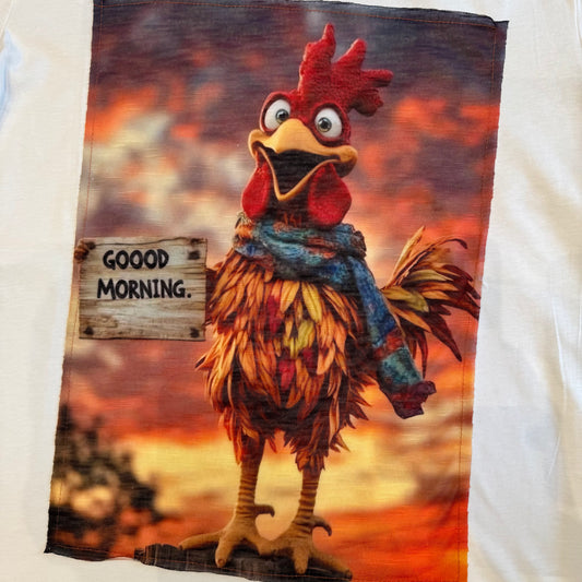 T-Shirt Stampa "Gallo Good Morning"