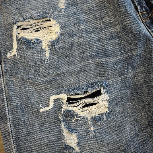 Jeans "Grant" Carrot Fit strappi con toppe GIANNI LUPO (GL6339Q)