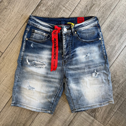 Bermuda Jeans strappi e toppe interne