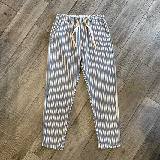 Pantalaccio Elegante a Righe Misto Lino
