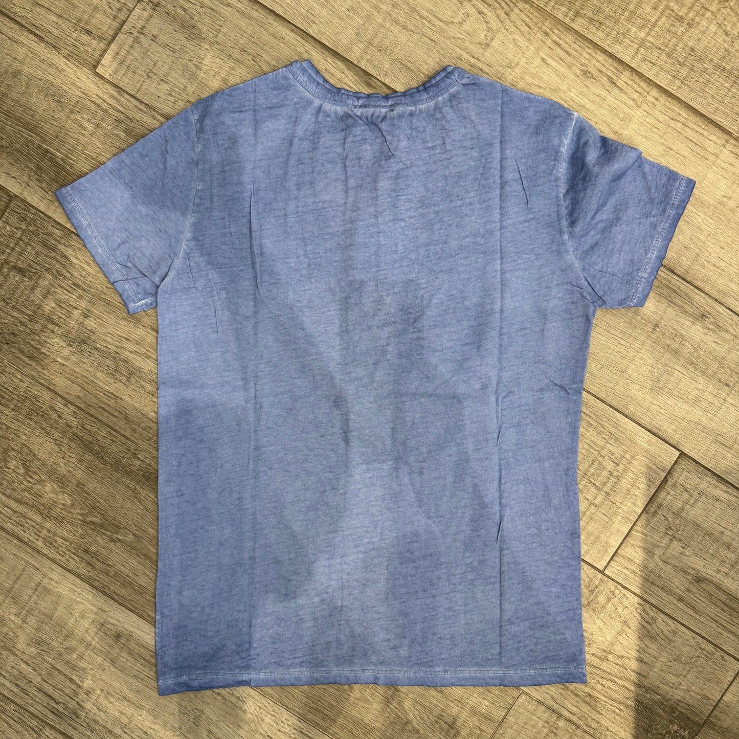 T-Shirt Garza di Cotone a Serafino