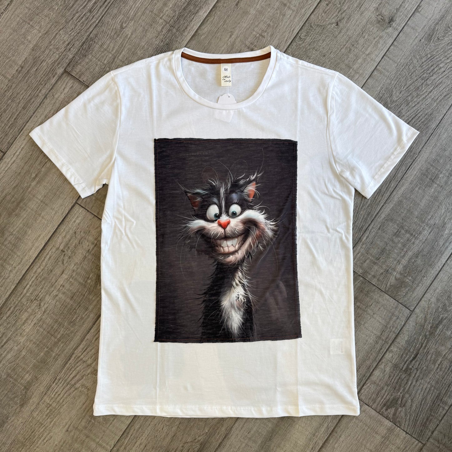 T-Shirt Stampa "Crazy Cat"