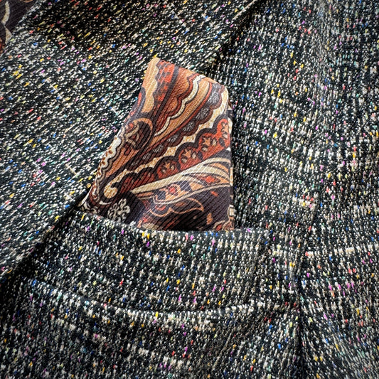 Giacca Black e Fili Multicolor Destrutturata