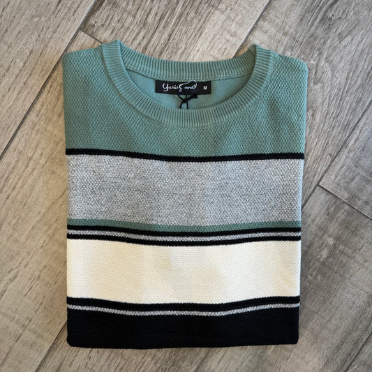Maglione Girocollo con Righe