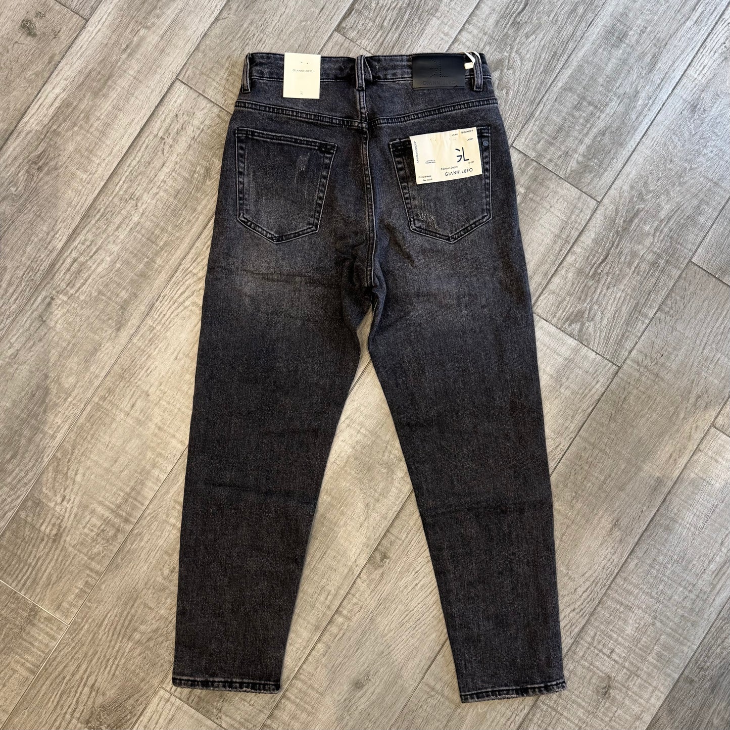 Jeans "DAD" Over Fit Black con micro strappi GIANNI LUPO (GL6365Q)