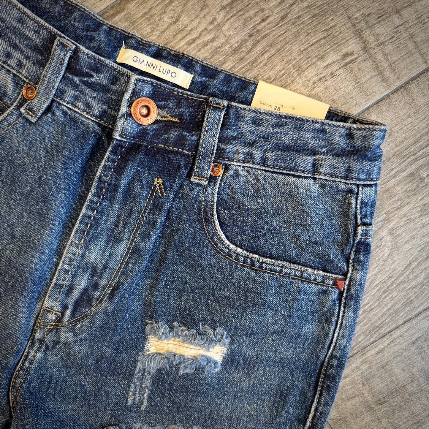 Jeans "Mike" Carrot Fit strappi GIANNI LUPO (GL622Y)