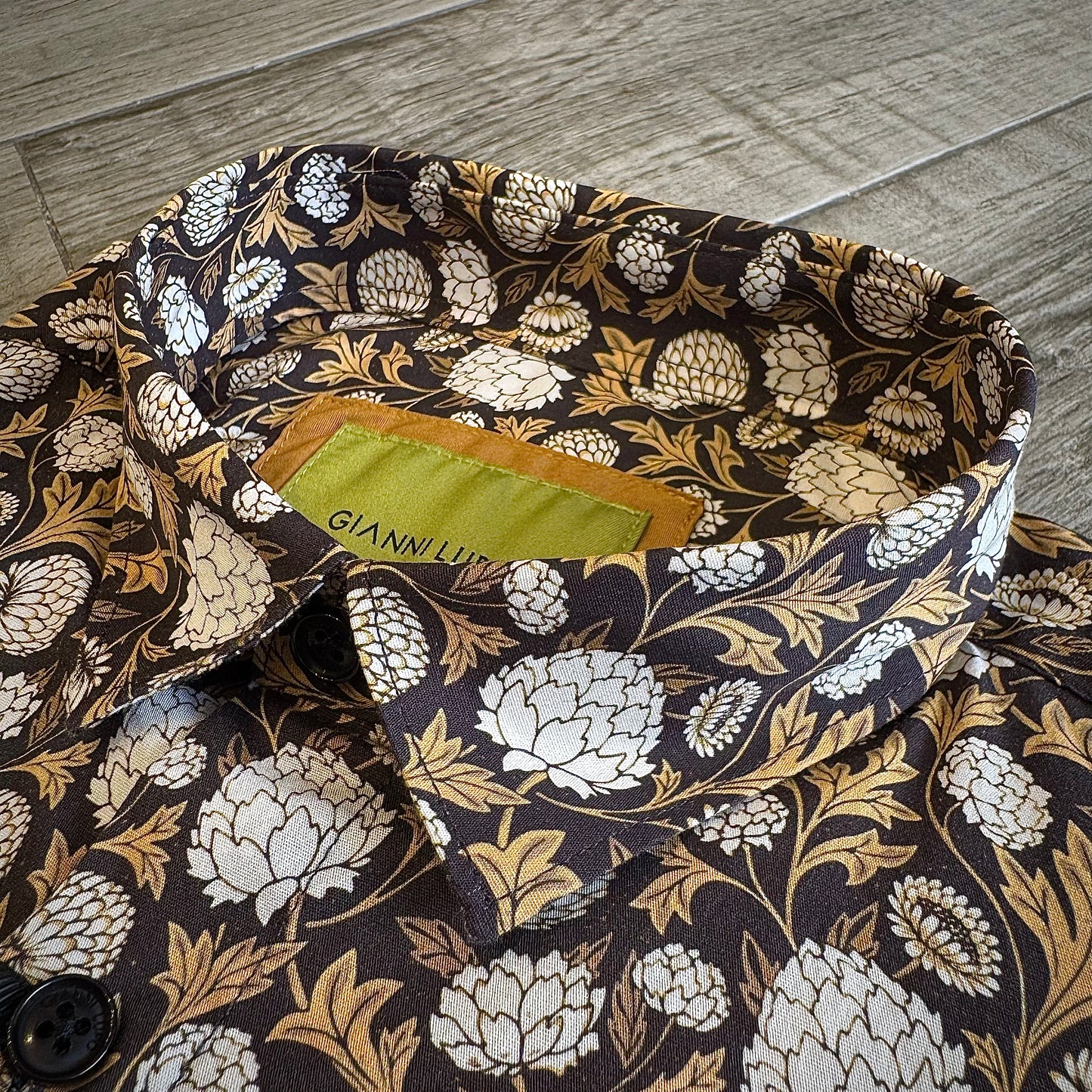 Camicia Fantasia Fiori e Foglie Stilizzate GIANNI LUPO