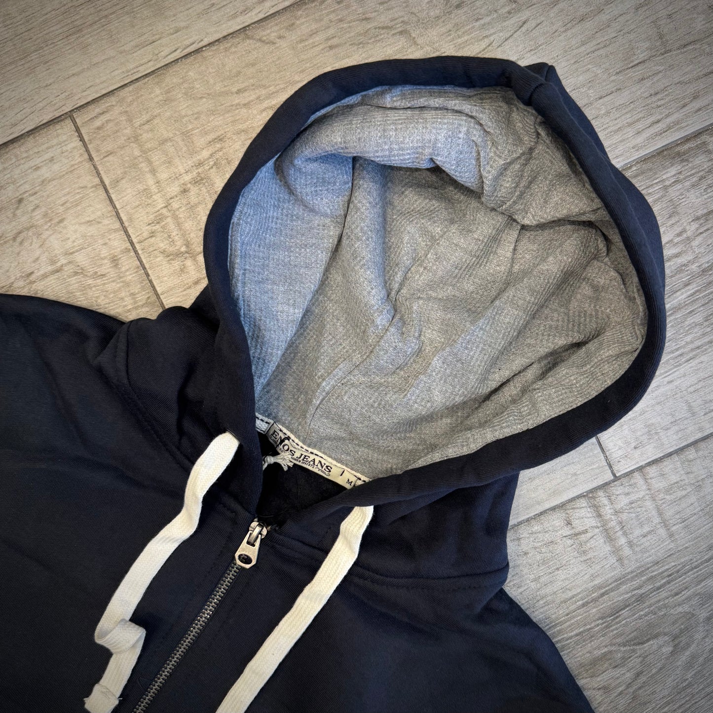 Felpa Cappuccio a Contrasto e Zip