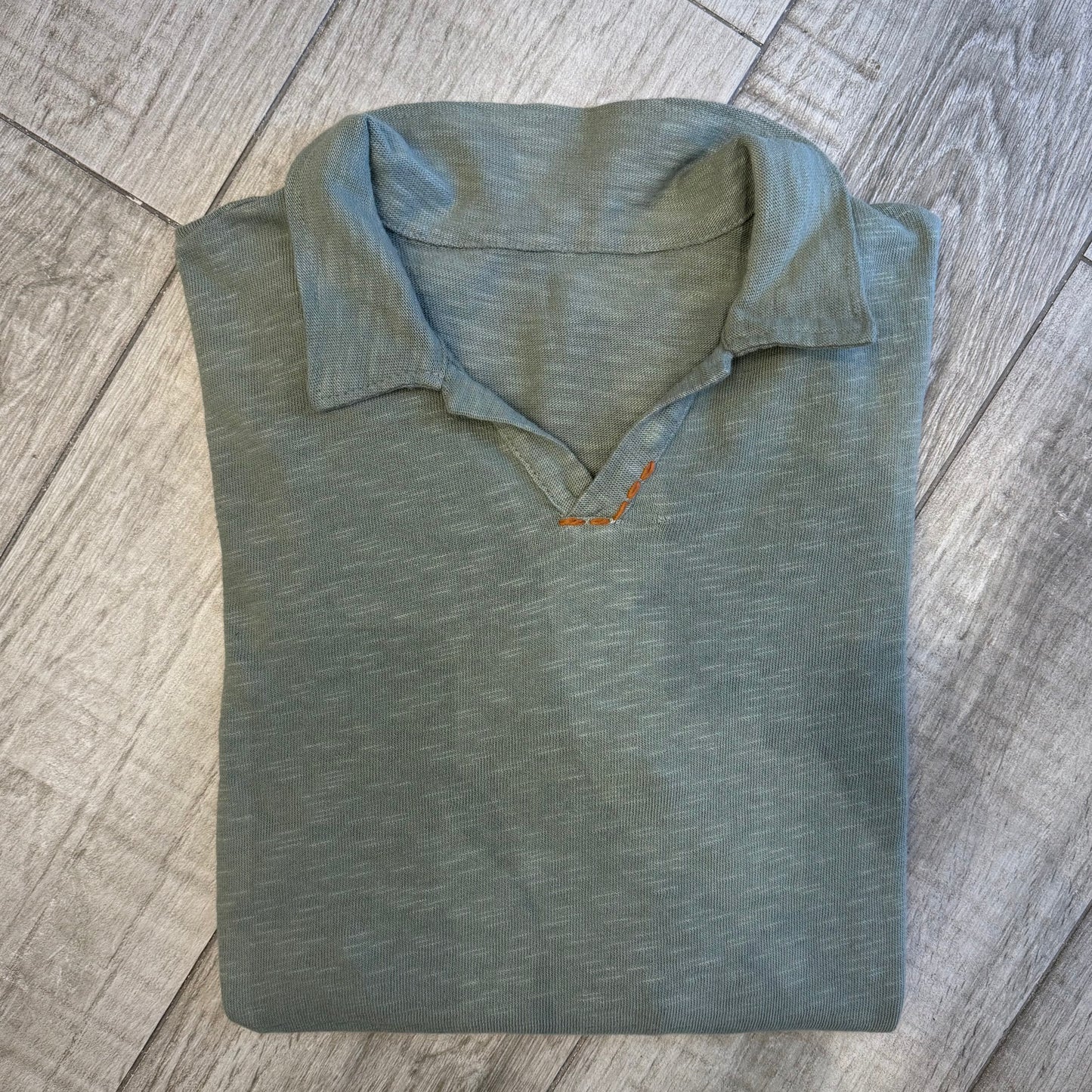 Polo Scollo V Manica Lunga