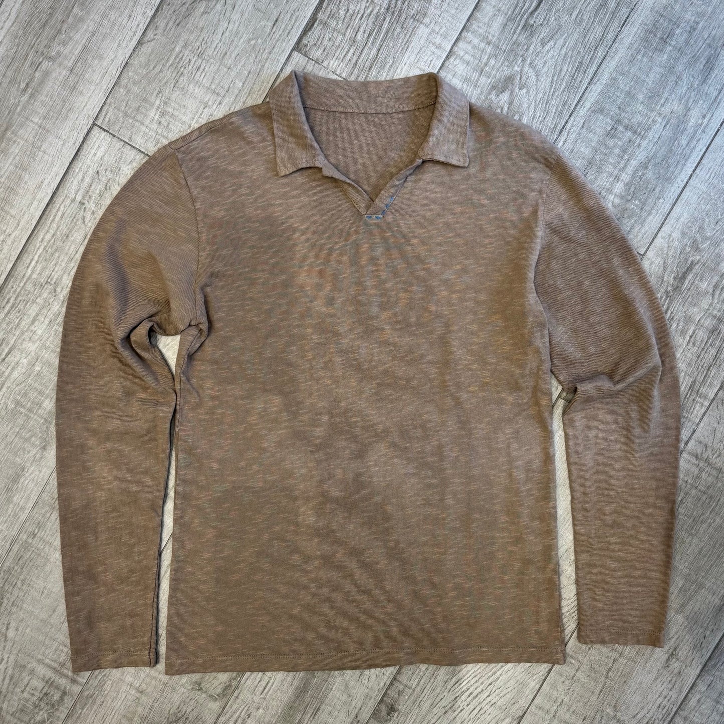 Polo Scollo V Manica Lunga