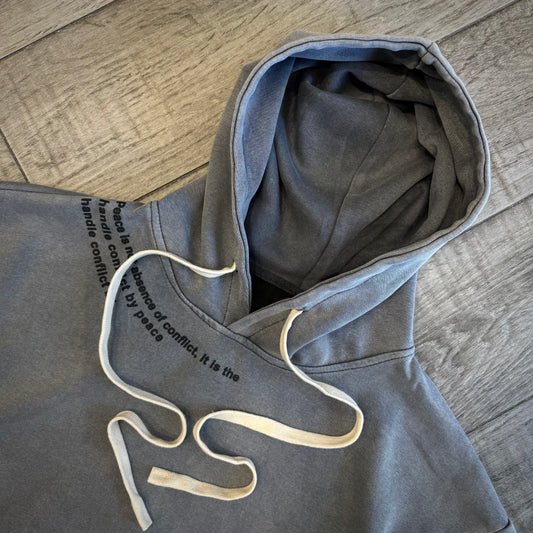 Felpa Over Doppia Manica "Pacefull World"