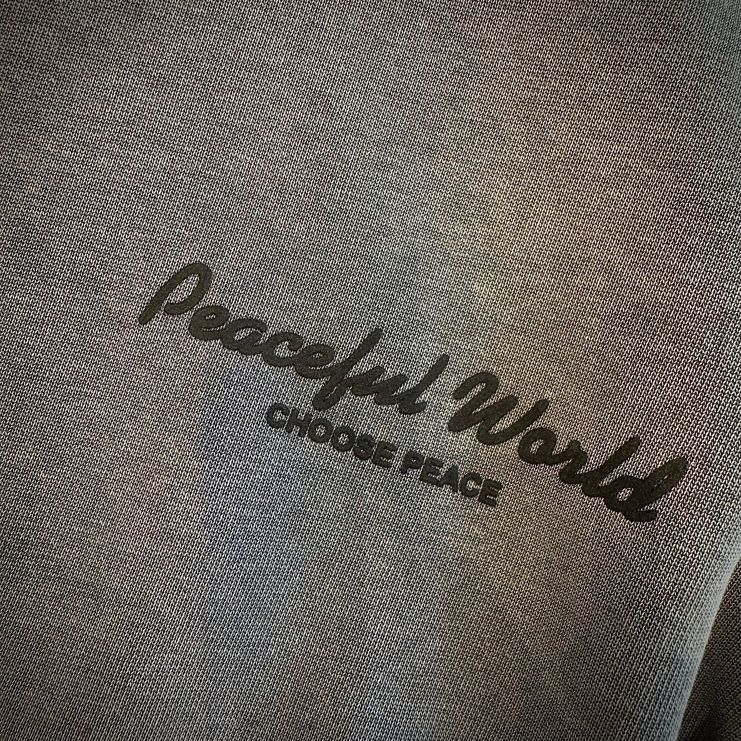 Felpa Over Doppia Manica "Pacefull World"