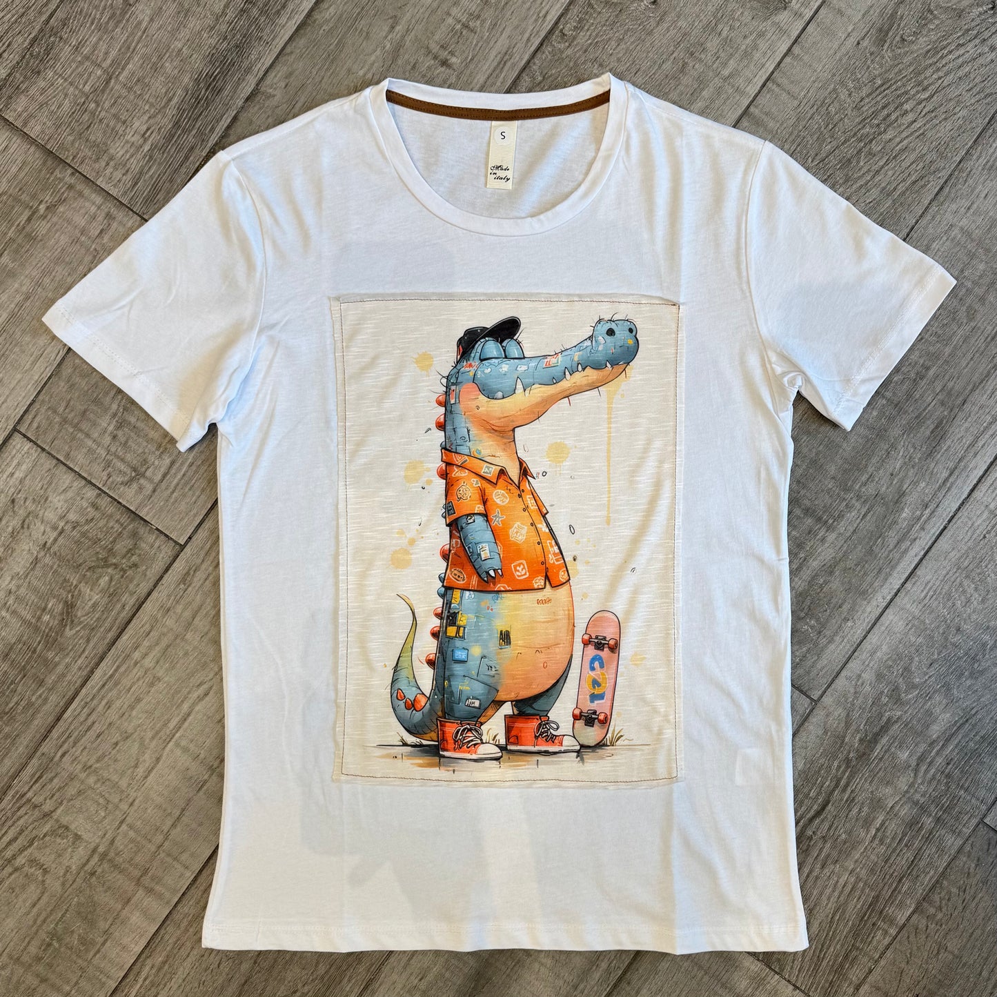 T-Shirt Stampa "Skate Croc"
