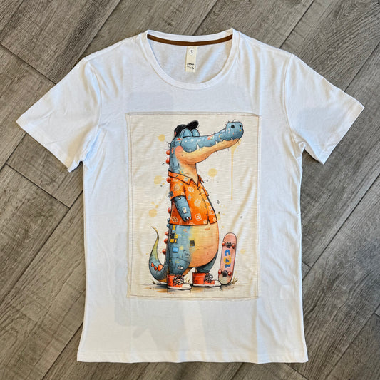 T-Shirt Stampa "Skate Croc"