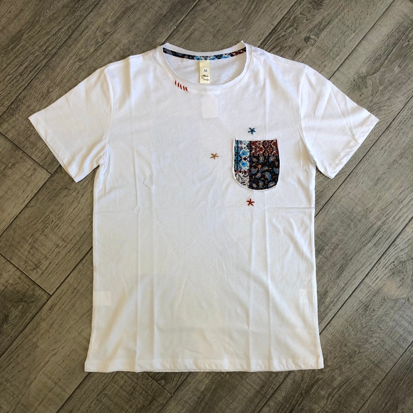 "Patterned Pocket" T-Shirt