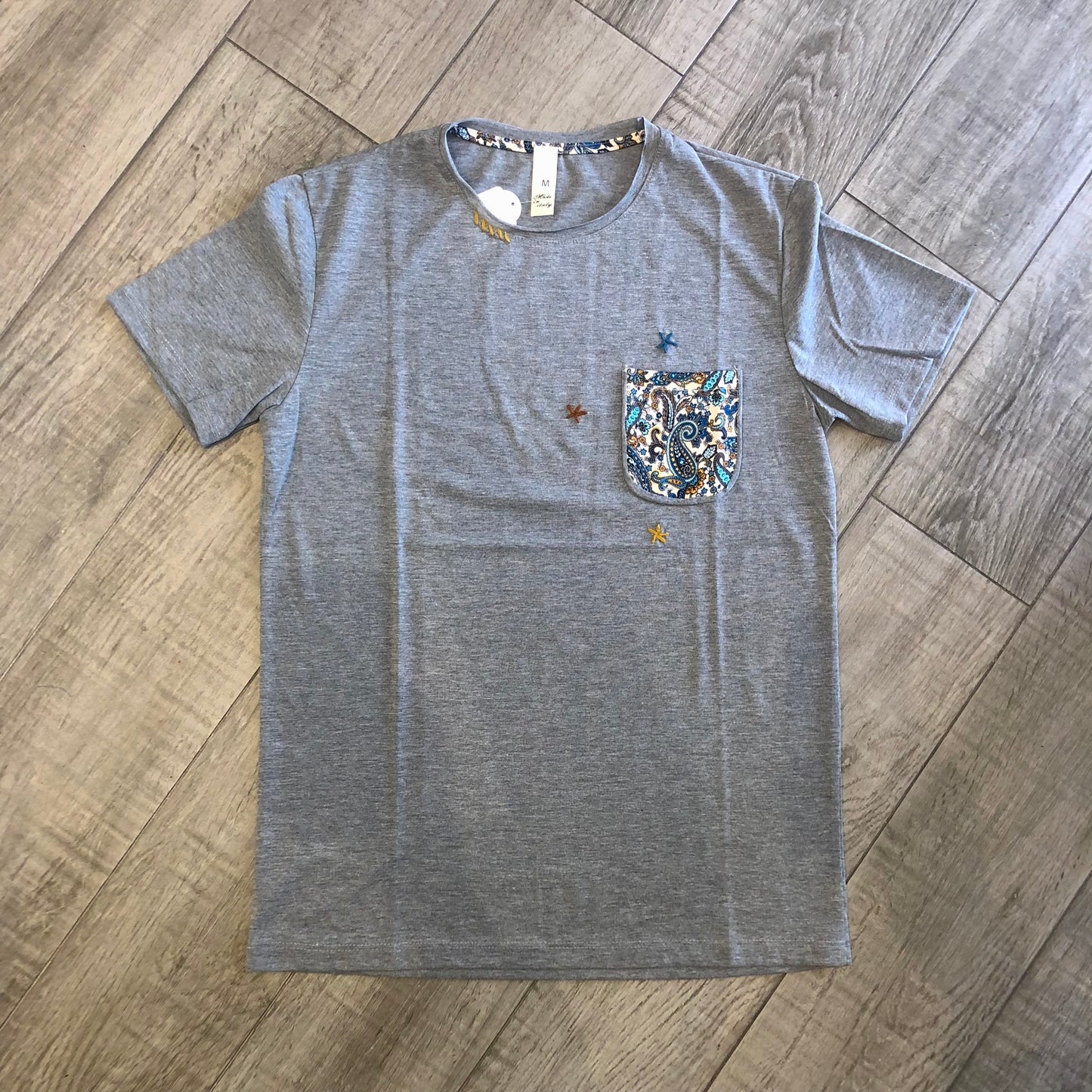 "Patterned Pocket" T-Shirt