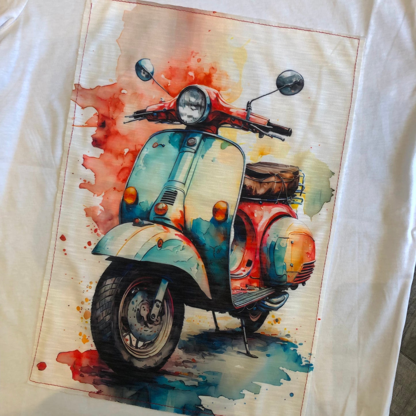 T-Shirt Print "Watercolor Vespa"