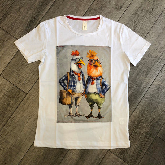 T-Shirt Stampa "Fashion Chicken"