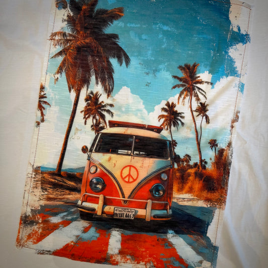 T-Shirt Stampa "Tropical Van"