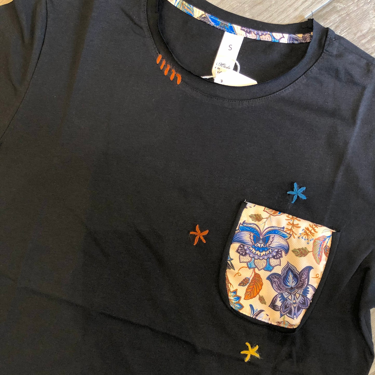 "Patterned Pocket" T-Shirt